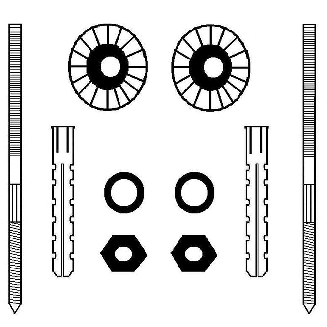 Set za montažu umivaonika 8 x 120 pro012