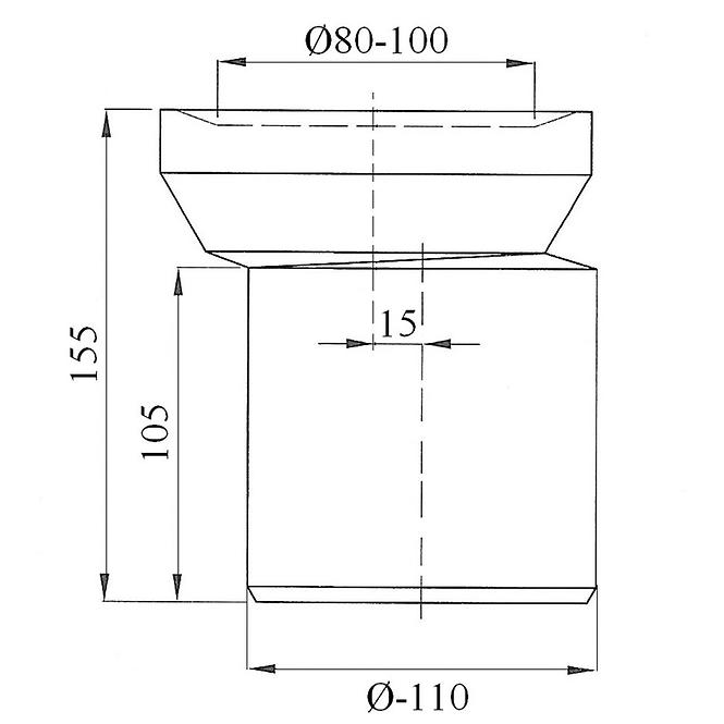 Manžeta za WC ekscentrična pro042