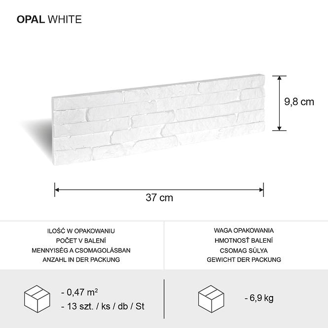 Gipsani kamen Opal Bijela pak=0,47m2