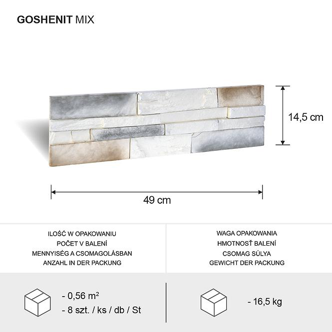 Betonski kamen Goshenit Mix pak=0,56m2