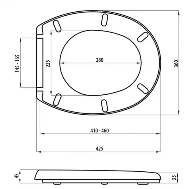 WC DASKA DUROPLAST KASKADA-BIS MONTIRATI METAL.,4