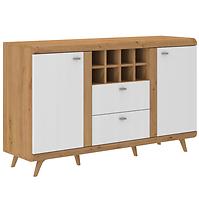 BERGEN KOMODA DUB ARTISAN/ BILA LESK