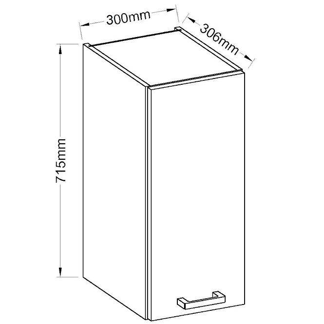 Kuhinjski ormar SARA LEFKAS 30G-72 1F