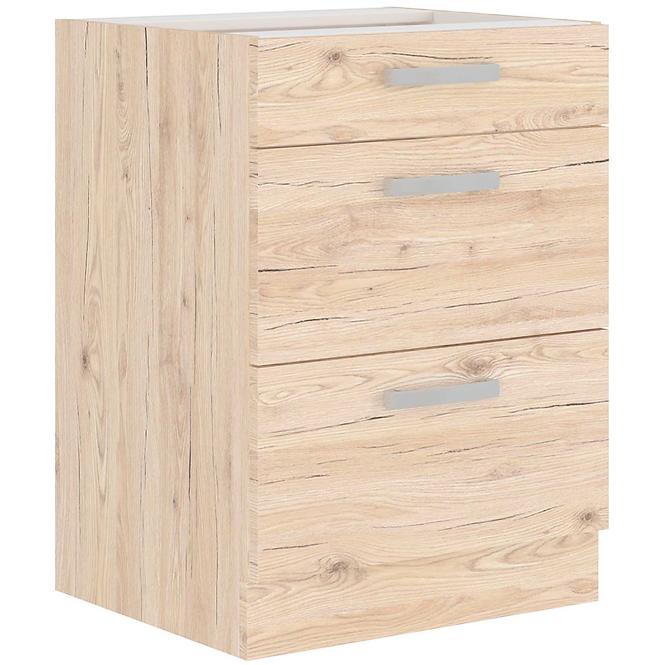 Karolina 60D kuhinjski element 3 ladice 60x52x82 cm hrast