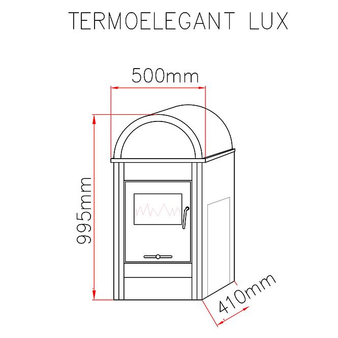 Kaminska peć Elegant Luxx 10,5 kW bež