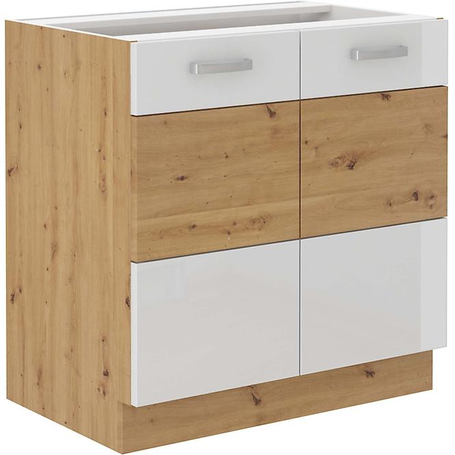 Kuhinjski ormarić ARTISAN bijeli sjaj 80D 2F BB