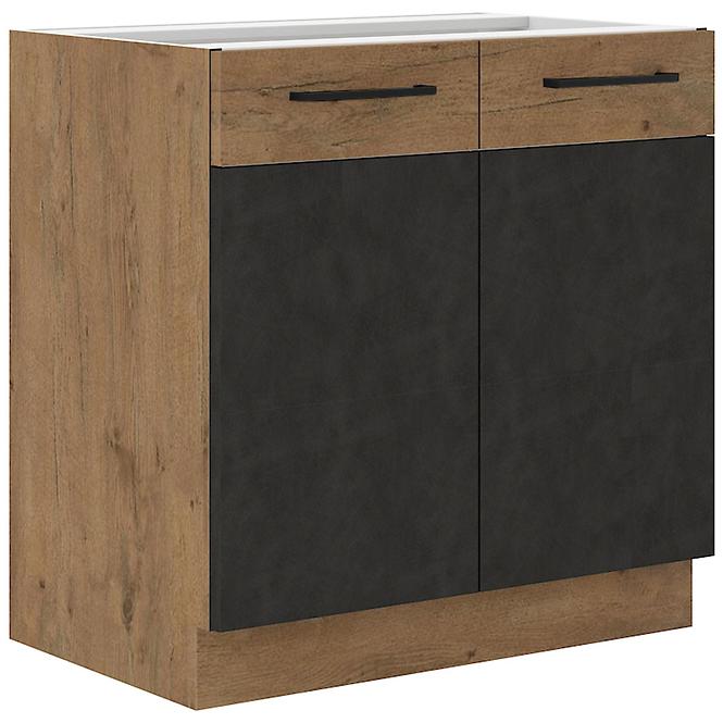 Kuhinjski ormar VIGO grafit mat 80ZL 2F BB