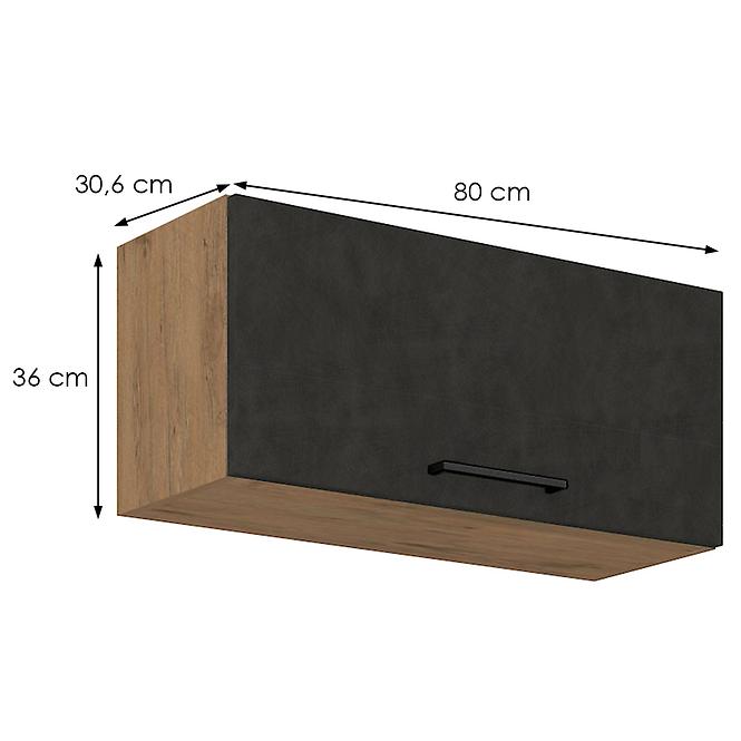 Kuhinjski ormar VIGO grafitna prostirka 80GU-36 1F
