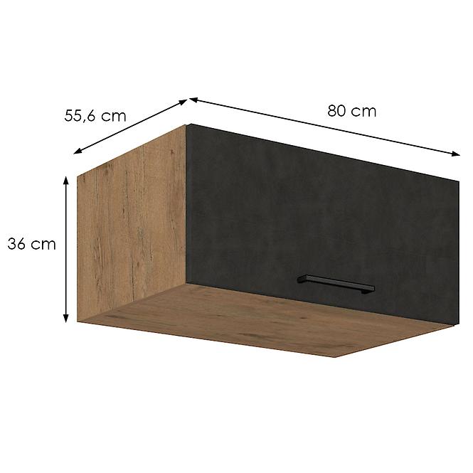 Kuhinjski ormar VIGO grafit mat 80 NAGU-36 1F