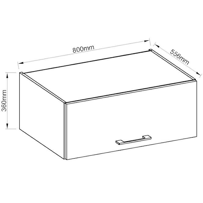 Kuhinjski ormar VIGO grafit mat 80 NAGU-36 1F