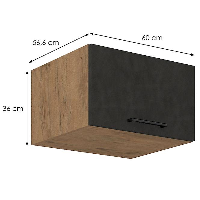 Kuhinjski ormar VIGO grafit mat 60 NAGU-36 1F