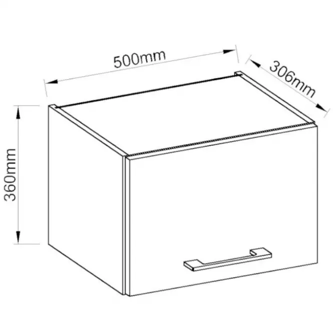 Kuhinjski ormar VIGO grafitna prostirka 50GU-36 1F,3
