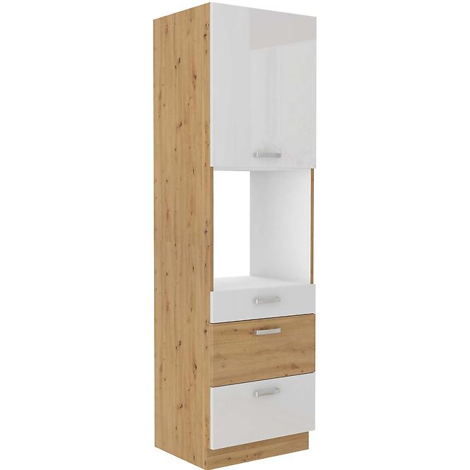 Kuhinjski ormar ARTISAN u bijelom sjaju 60DPS-210 3S 1F