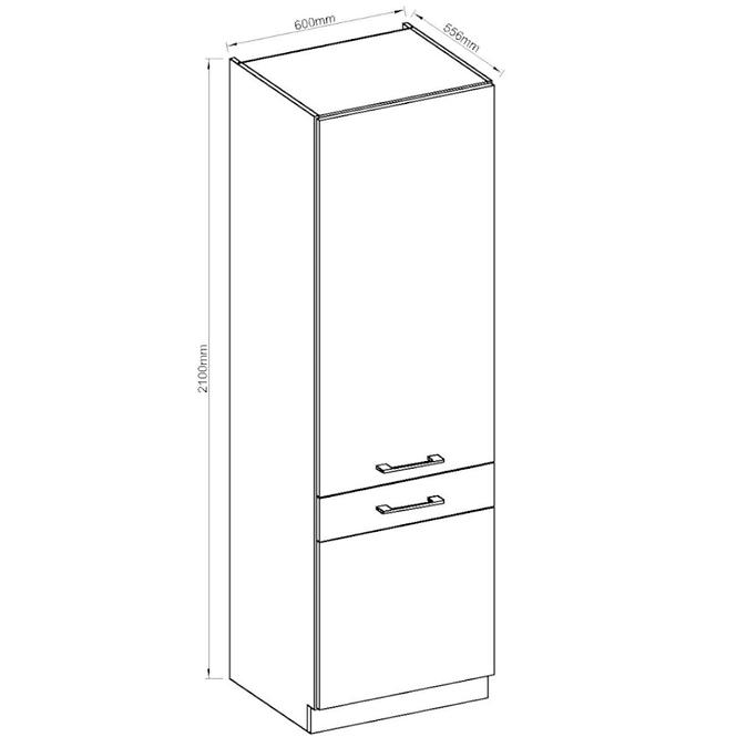 Kuhinjski ormar VIGO grafitna podloga 60DK-210 2F
