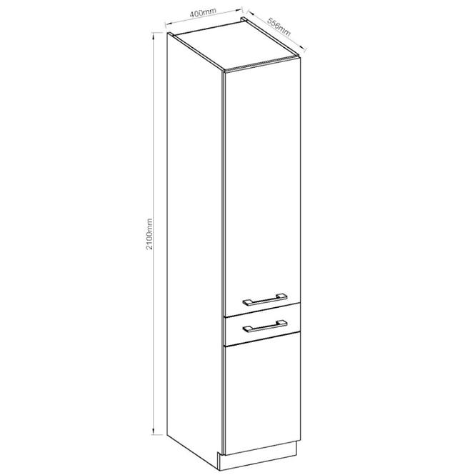Kuhinjski ormar VIGO grafit mat 40DK-210 2F