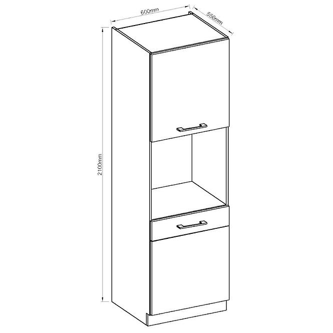 Kuhinjski ormar VIGO grafitni mat 60DP-210 2F