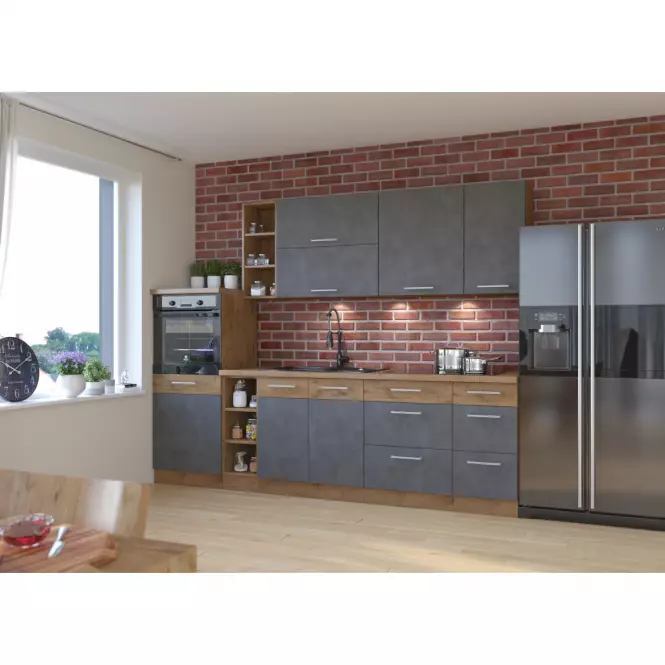 Kuhinjski ormar VIGO grafitni mat 60DP-210 2F,4