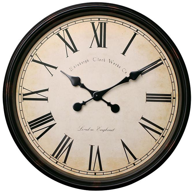 Zidni sat Vintage Ø 50 cm smeđa-krem