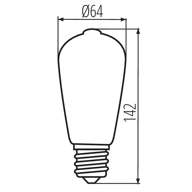 Žarulja LED 4W E27 Decor Filament ST64 2700K