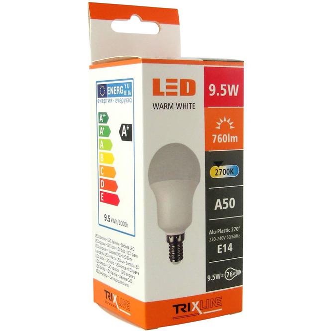 Žarulja LED A50 9,5W E14 760lm 2700K