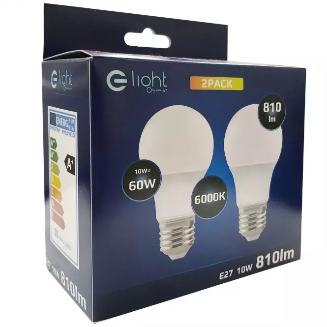 LED ŽARULJA 2PACK A60 E27 10W 6000K