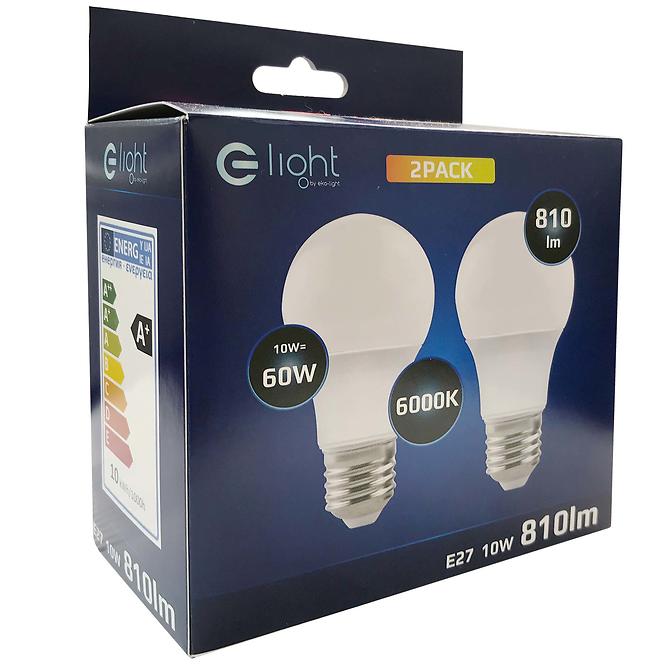 LED ŽARULJA 2PACK A60 E27 10W 6000K