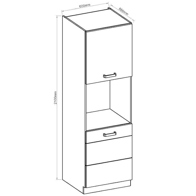 Kuhinjski ormar ARTISAN kremasto sjajilo 60DP-210 2F