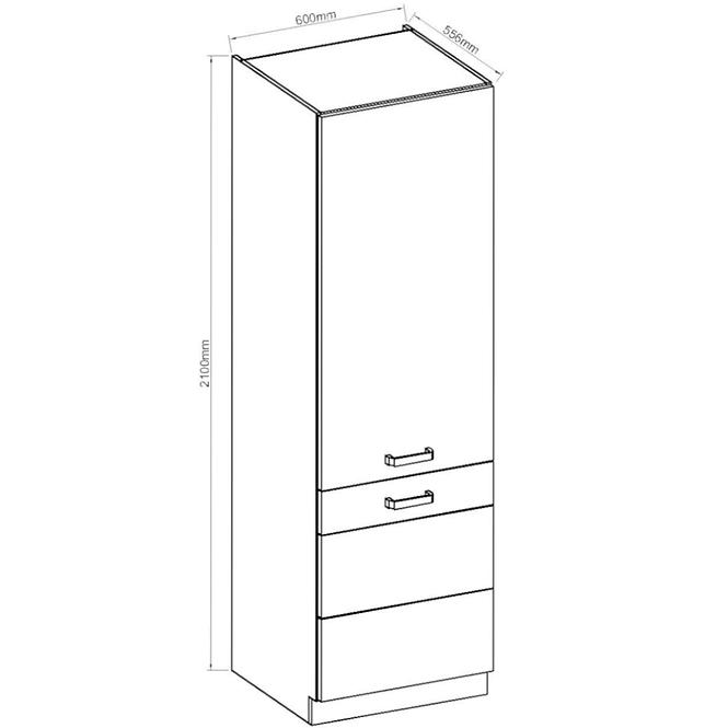 Kuhinjski ormar Artisan cappuccino sjajilo 60DK-210 2F