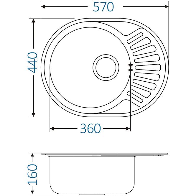 Sudoper sa slavinom aston 40 570x440