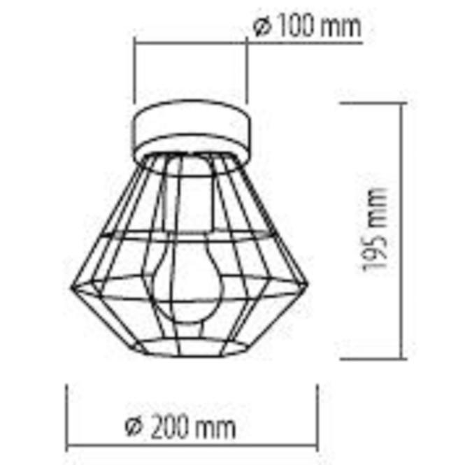 Svjetiljka Diamond black 4311 20cm PL1