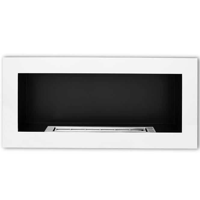 Bio kamin 900x400 bijeli sjaj