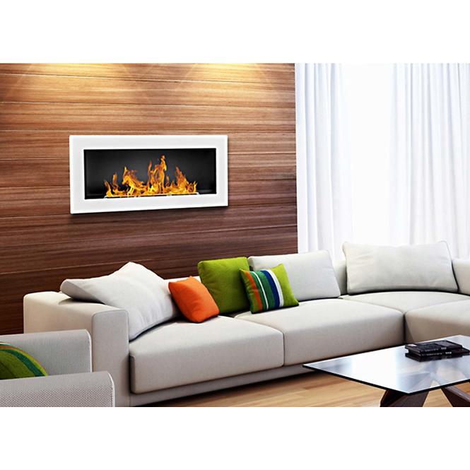 Bio kamin 900x400 bijeli sjaj
