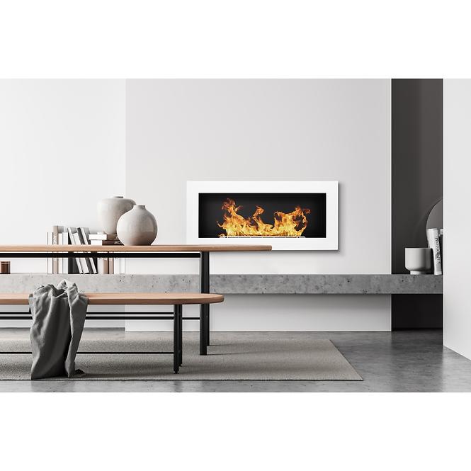 Bio kamin 900x400 bijeli sjaj