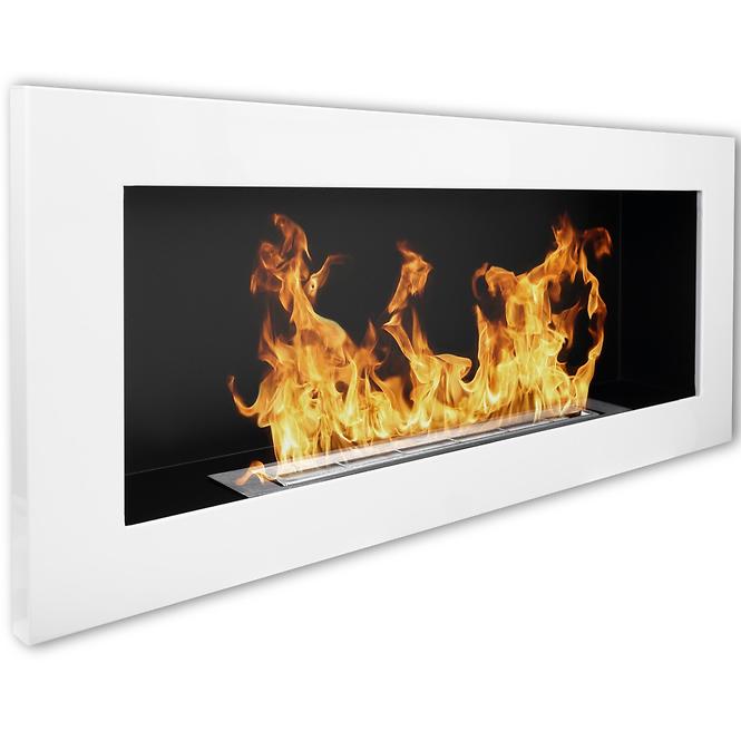 Bio kamin 900x400 bijeli sjaj