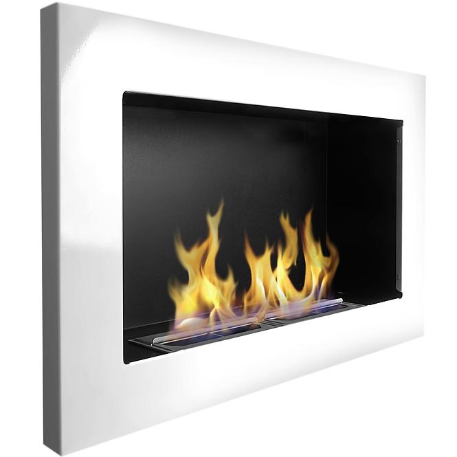 Bio kamin 900x400 bijeli sjaj