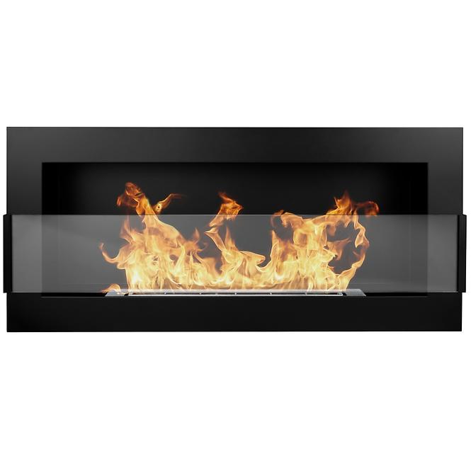 Bio kamin 900x400 crna stakla