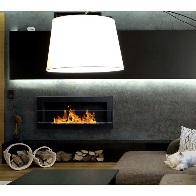 Bio kamin 900x400 crna stakla