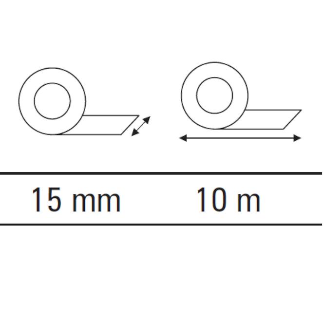Izolacijska traka u boji 15 mm x 10 m