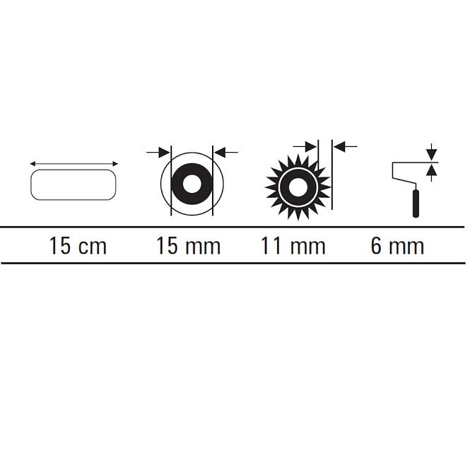 Valjak Syntex 15 cm (2 kom.)