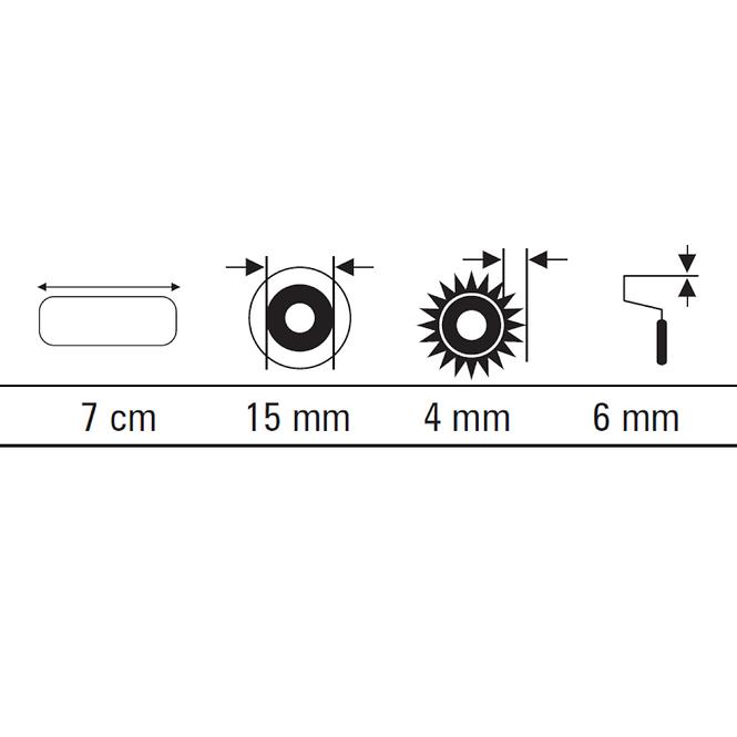 Valjak Velur 7cm (2 kom.)