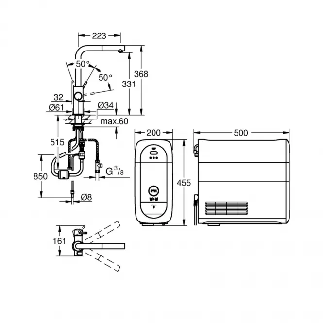 Grohe blue home start set