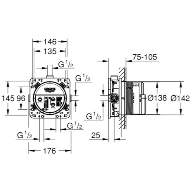 Univerzalna kutija Smartbox rapido Grohe 