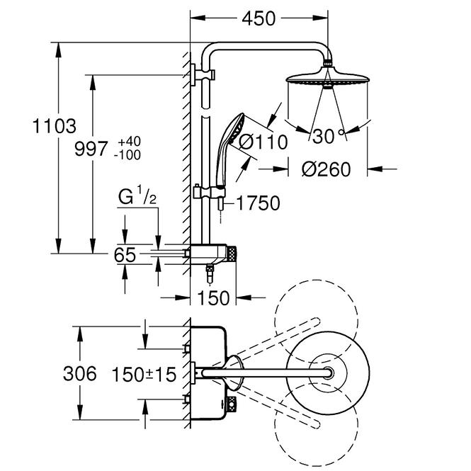 26509000 EUFORIJA SMARTCONTROL MONO TUŠ SUSTAV