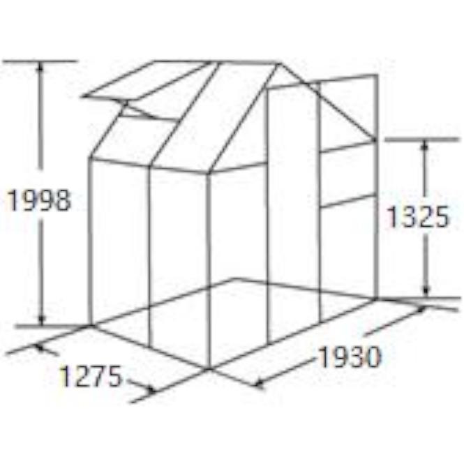 Staklenika 1,93m x 1,27m