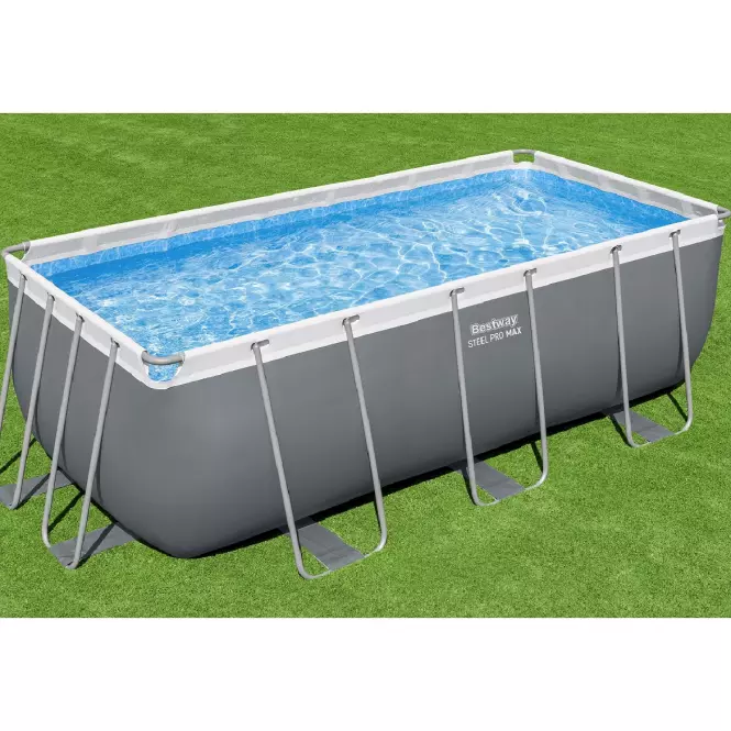 Bazen s metalnom konstrukcijom i pumpom, Power Steel, pravokutni, 404 x 201 x 100 cm, 56442