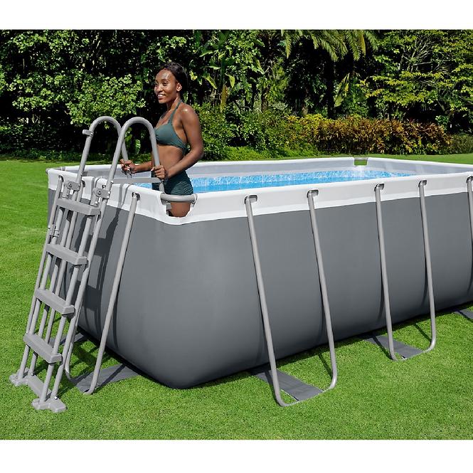 Bazen s metalnom konstrukcijom i pumpom, Power Steel, pravokutni, 404 x 201 x 100 cm, 56442
