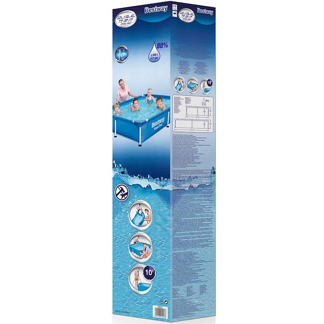 Bazen s okvirom Steel Pro, pravokutni, 221 x 150 x 43 cm, 56401