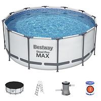 Bazen s metalnom konstrukcijom i pumpom, Steel Pro Max, okrugli, 366 x 122 cm, 56420