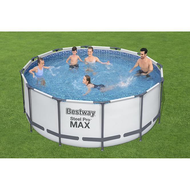 Bazen s metalnom konstrukcijom i pumpom, Steel Pro Max, okrugli, 366 x 122 cm, 56420