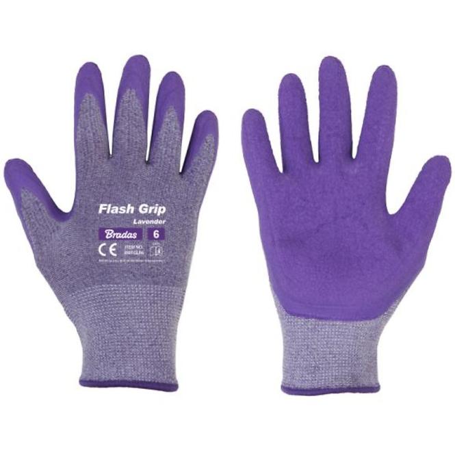 Lateks rukavice Flex Grip boja lavande, veličina 6